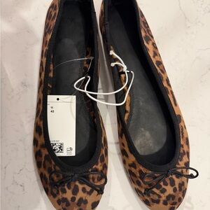 H&M Animal Print Flats with Bow